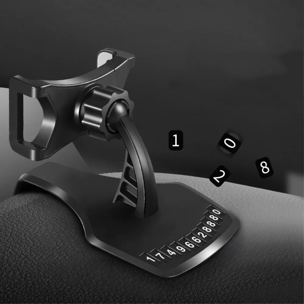 3 in 1 Car GPS Smartphone Holder: Dashboard / Visor Clamp   AC Grid Clip for Sharp Aquos Xx 304SH - Black