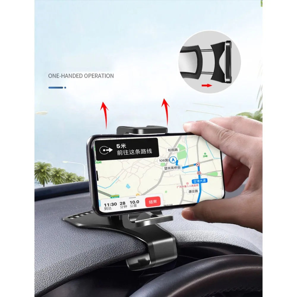 3 in 1 Car GPS Smartphone Holder: Dashboard / Visor Clamp   AC Grid Clip for Sharp Aquos Xx 304SH - Black
