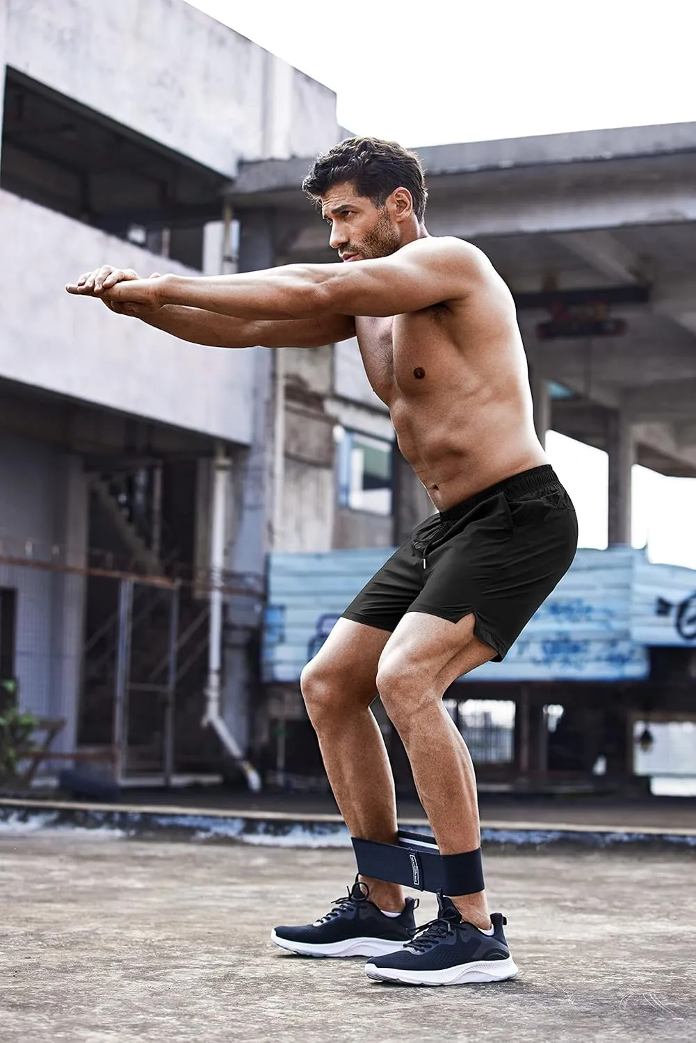 COOFANDY Men's Running Athletic Shorts 5 Inch 2 Pack Gym Workout Shorts Fitted Exercise Hiking Shorts with Zipper Pocket