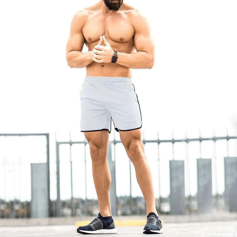 EVERWORTH Men's Gym Workout Boxing Shorts Running Short Pants Fitted Training Bodybuilding Jogger Short