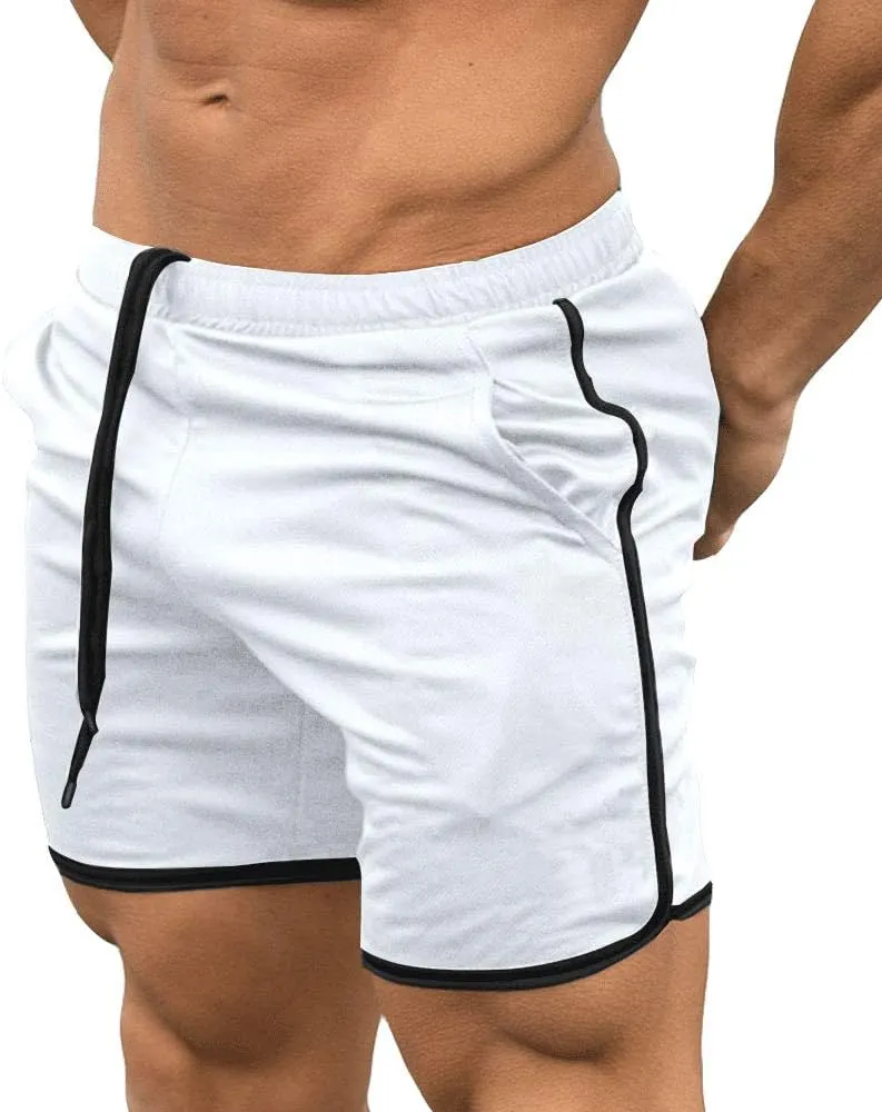 EVERWORTH Men's Gym Workout Boxing Shorts Running Short Pants Fitted Training Bodybuilding Jogger Short