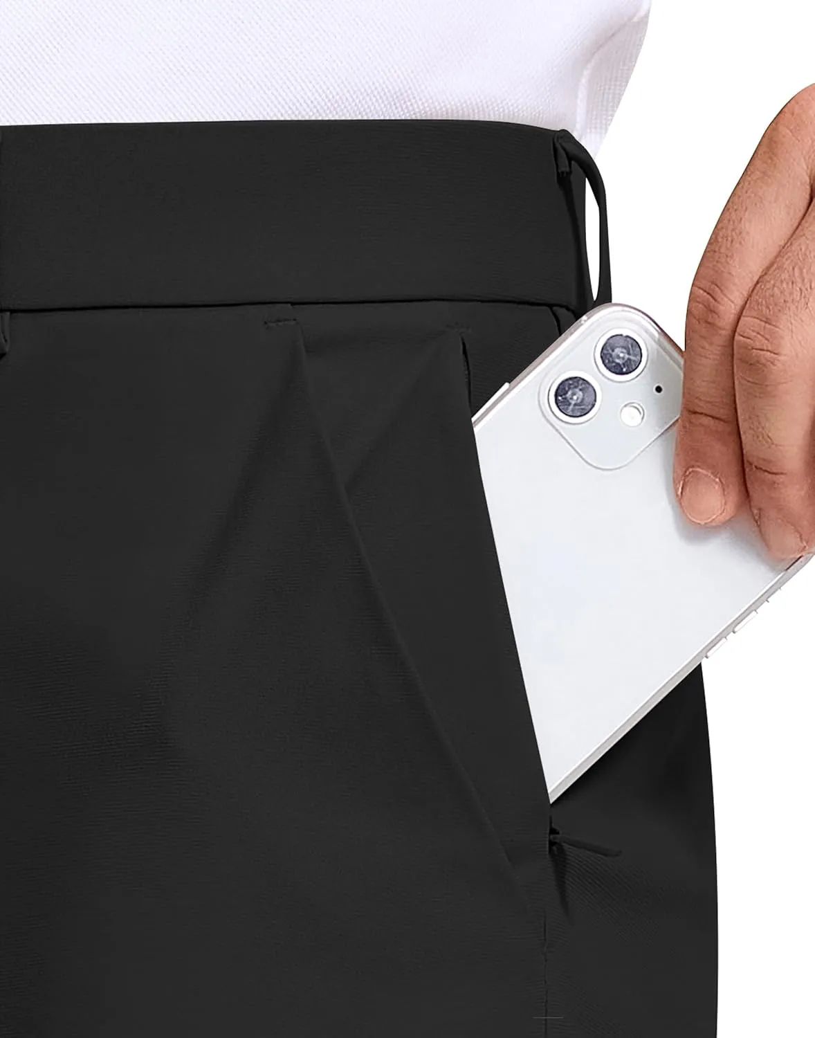 Golf Pants Men 30" 32" 34" Inseam 5 Pockets Stretch Slim Fit Lightweight Quick Dry Dress Chino Trousers