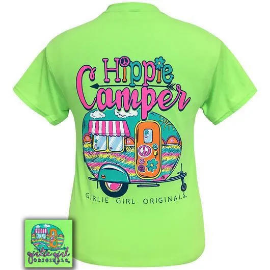 HIPPIE CAMPER NEON GREEN SHIRT