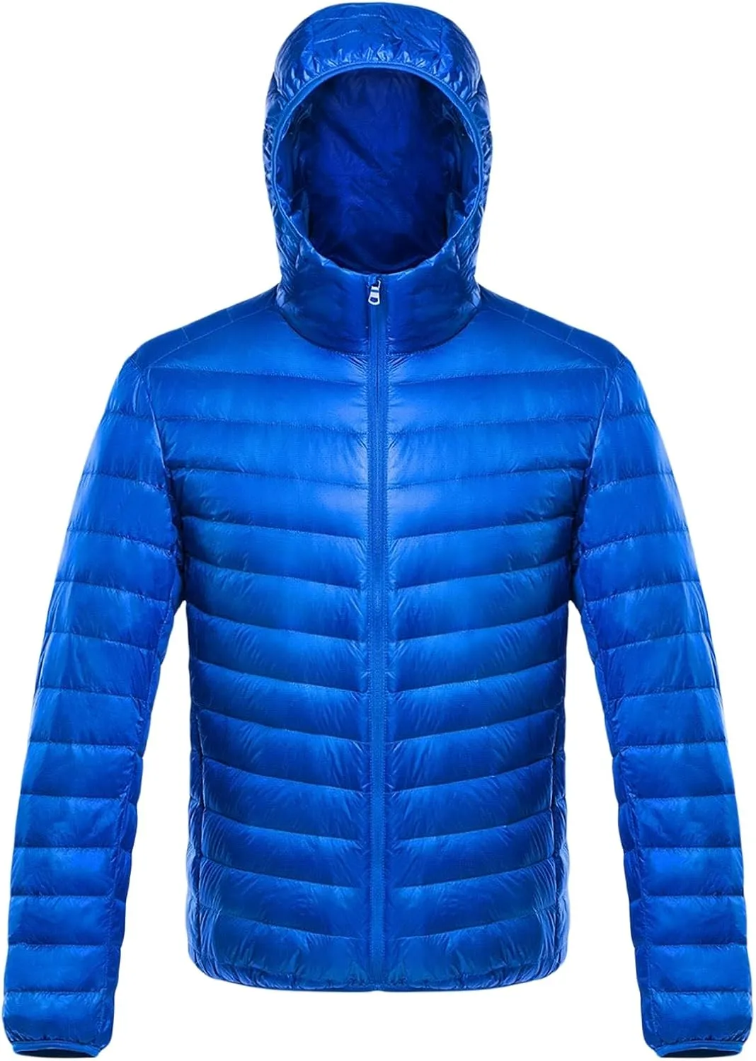 Men's Puffer Jackets Hooded Zip Up Packable Down Coat Lightweight Comfortable Thin Outwear for Fall Winter