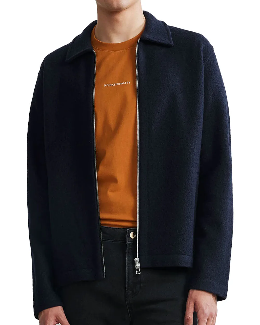 Navy Blue Wool Jacket