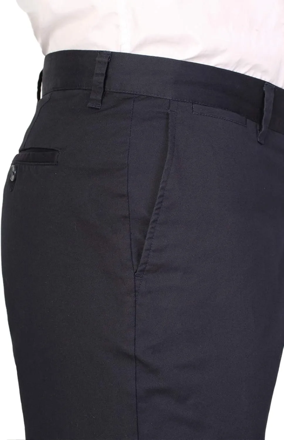 P&L Men's Casual Pants Straight Fit Cotton Stretch Flat Front Trousers for Man