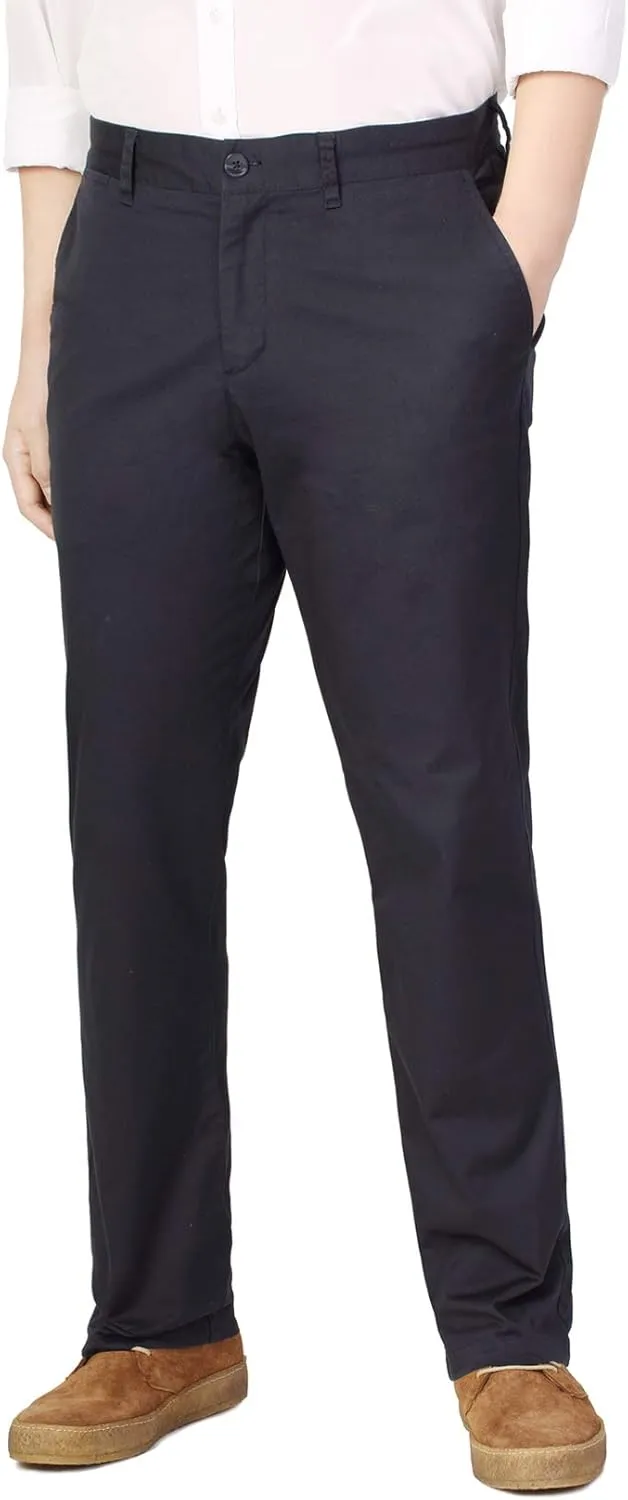 P&L Men's Casual Pants Straight Fit Cotton Stretch Flat Front Trousers for Man