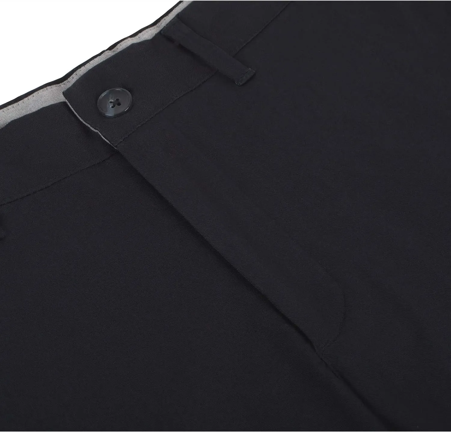 P&L Men's Casual Pants Straight Fit Cotton Stretch Flat Front Trousers for Man