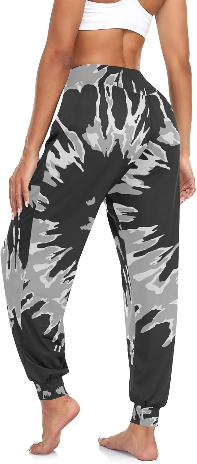 Poeticcity Women Thin Trousers Lounge Harem Sweatpants Yoga Leggings Dance Pants(S-2XL)