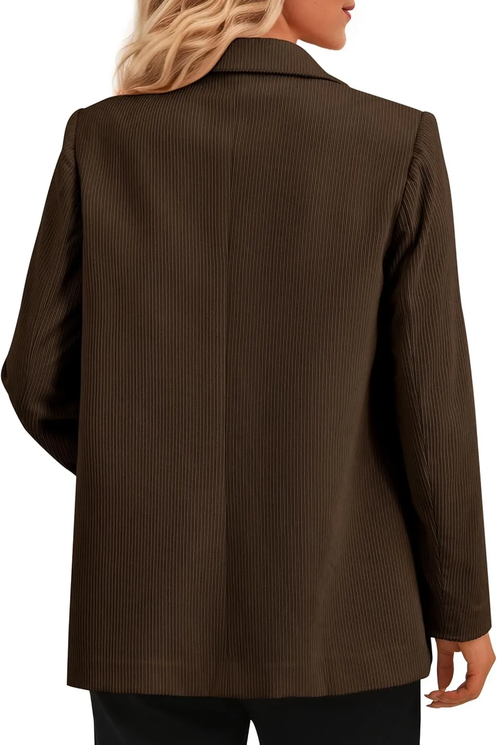 PRETTYGARDEN Women's Winter Corduroy Blazers Jackets Dressy Casual Ribbed Long Sleeve Lapel Fashion Work Business Outerwear