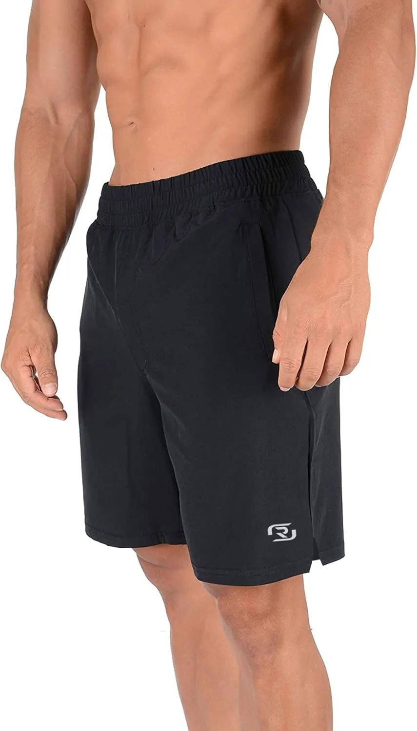 RONEX Training Sleek Shorts Gym Workout Shorts Quick Dry Weightlifting Pants Jogger with Pockets Runnning Bodybuilding