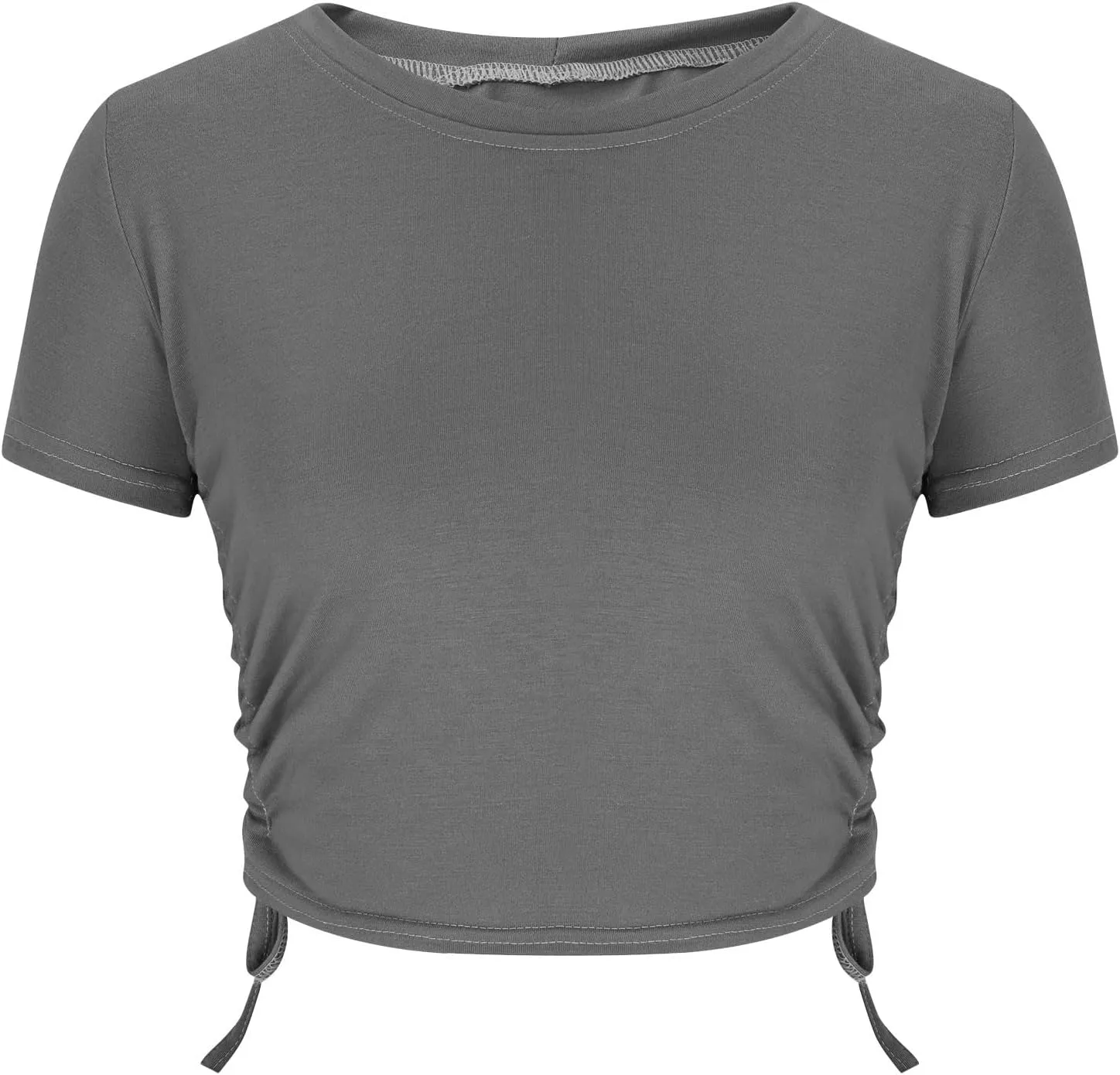 Short Sleeve Crop Tops for Women Classic Longline Baby Tee Workout T Shirt Top 2025 Summer Athletic Gym Top