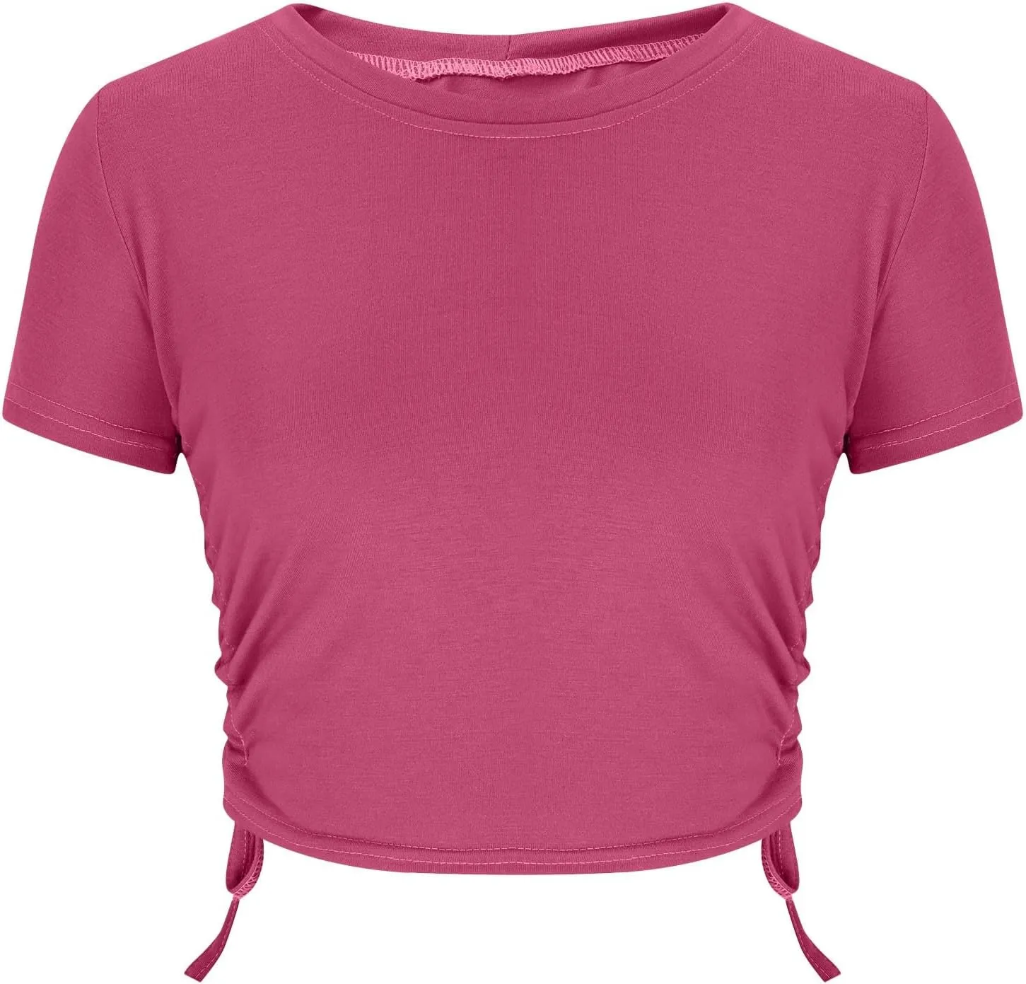 Short Sleeve Crop Tops for Women Classic Longline Baby Tee Workout T Shirt Top 2025 Summer Athletic Gym Top